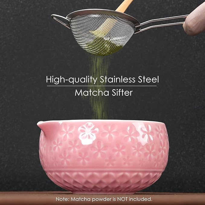 7Pcs Matcha Whisk Set, Matcha Set Whisk and Bowl, Bamboo Scoop, Scoop Rest - Image 4