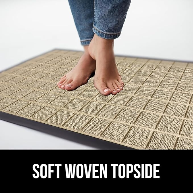 GORILLA GRIP 100% Waterproof All-Season WeatherMAX Doormat US Designed Natural - Image 7