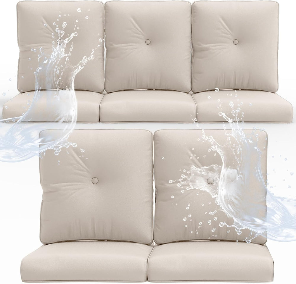 Outdoor Chair Cushions 5 Sets- 22 * 24" Patio Furniture Cushions with Re...