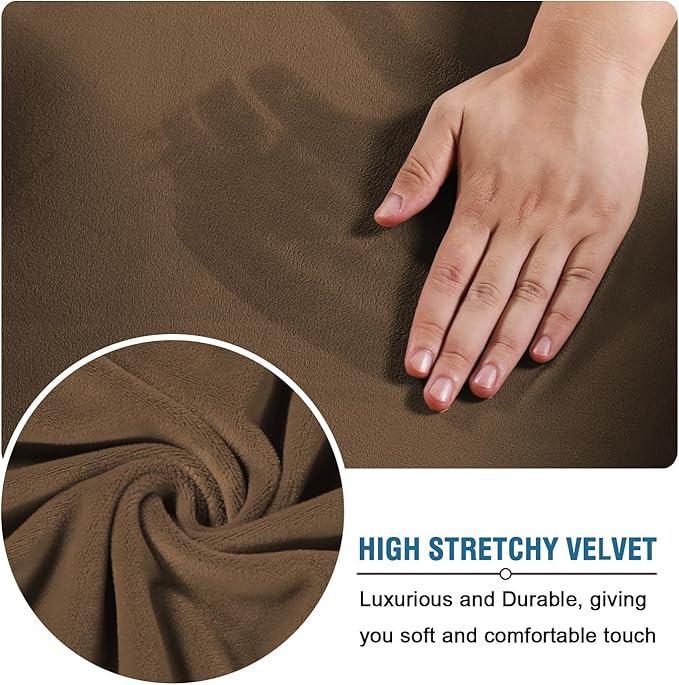 H.VERSAILTEX Rich Velvet Stretch 2 Piece Cover Chair Slipcover Sofa Cover - Image 5