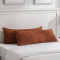 Fancy Homi Set of 2 Rust Boho Long Lumbar Body Decorative Throw Pillow Cover by Fancy+Homi