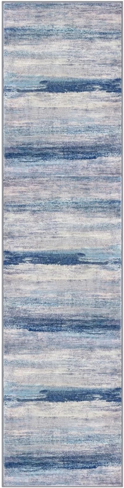 KOZYFLY Modern Abstract Washable Rug Runner 2.6x10 Hallway Rug Runner Non-Slip - Image 8