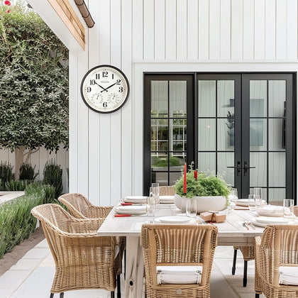 Presentime 16" Farmhouse in/Outdoor Clock