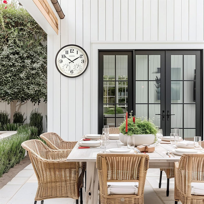 Presentime 16" Farmhouse in/Outdoor Clock