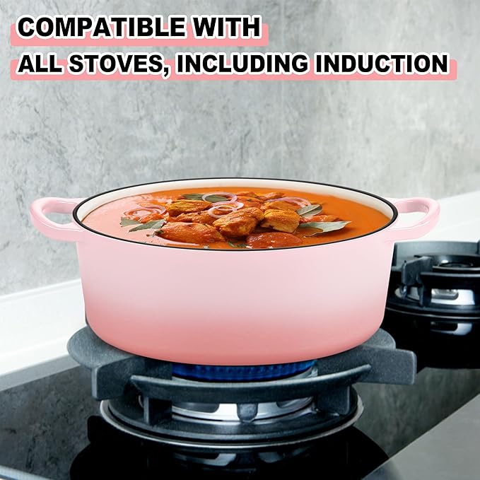 E-far 7QT Oval Dutch Oven Pot