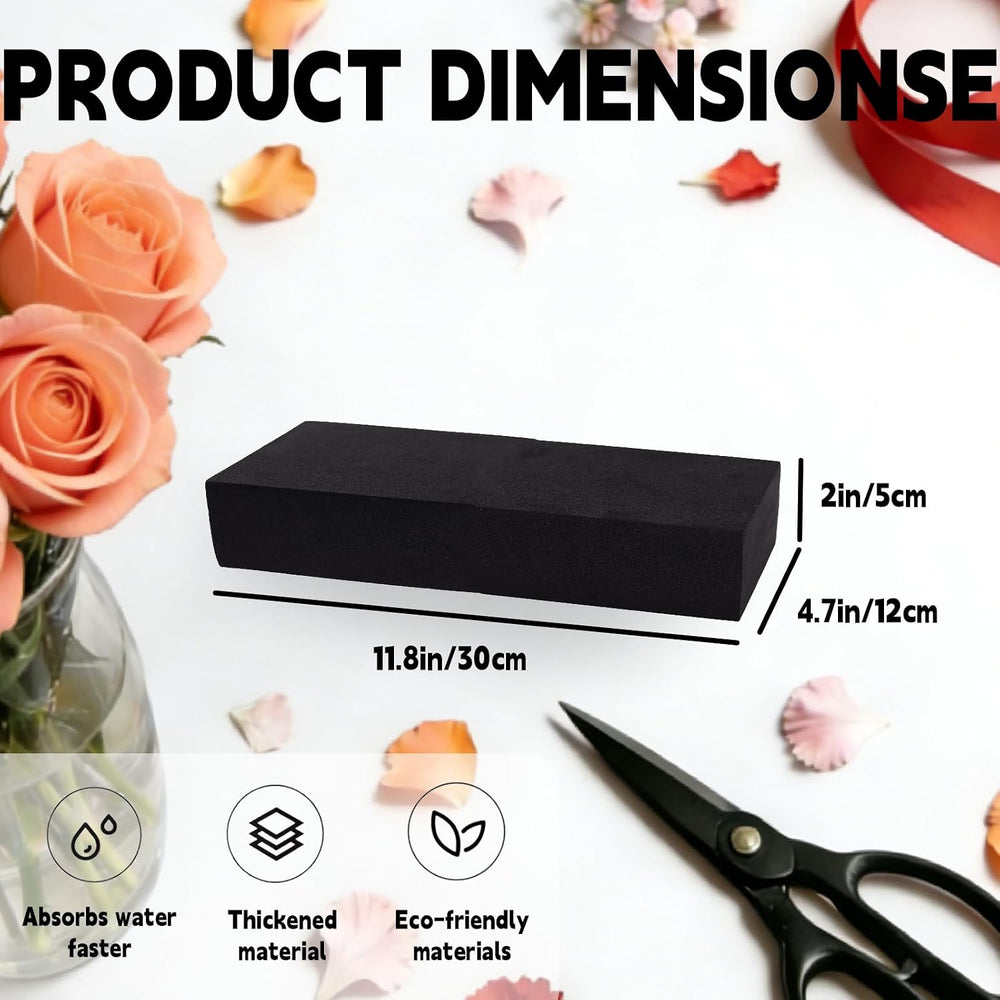 12 Piece Reusable Floral Foam Blocks, 11.8 x 4.7 x 2 Inch, Water Resistant, f...