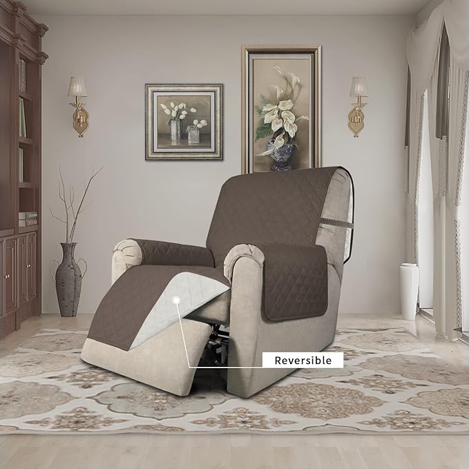 Easy-Going Recliner Chair Slipcover Reversible Sofa Cover Water Resistant Couch - Image 2