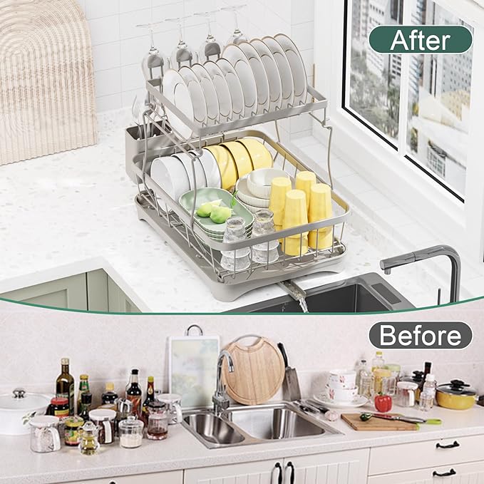 LIYI Dish Drying Rack, Large Dish Rack - Image 6