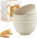 Soup Bowls 26oz, Wheat Straw Bowls Set of 6, Unbreakable Cereal & Popcorn Bowls by BUSOKIP
