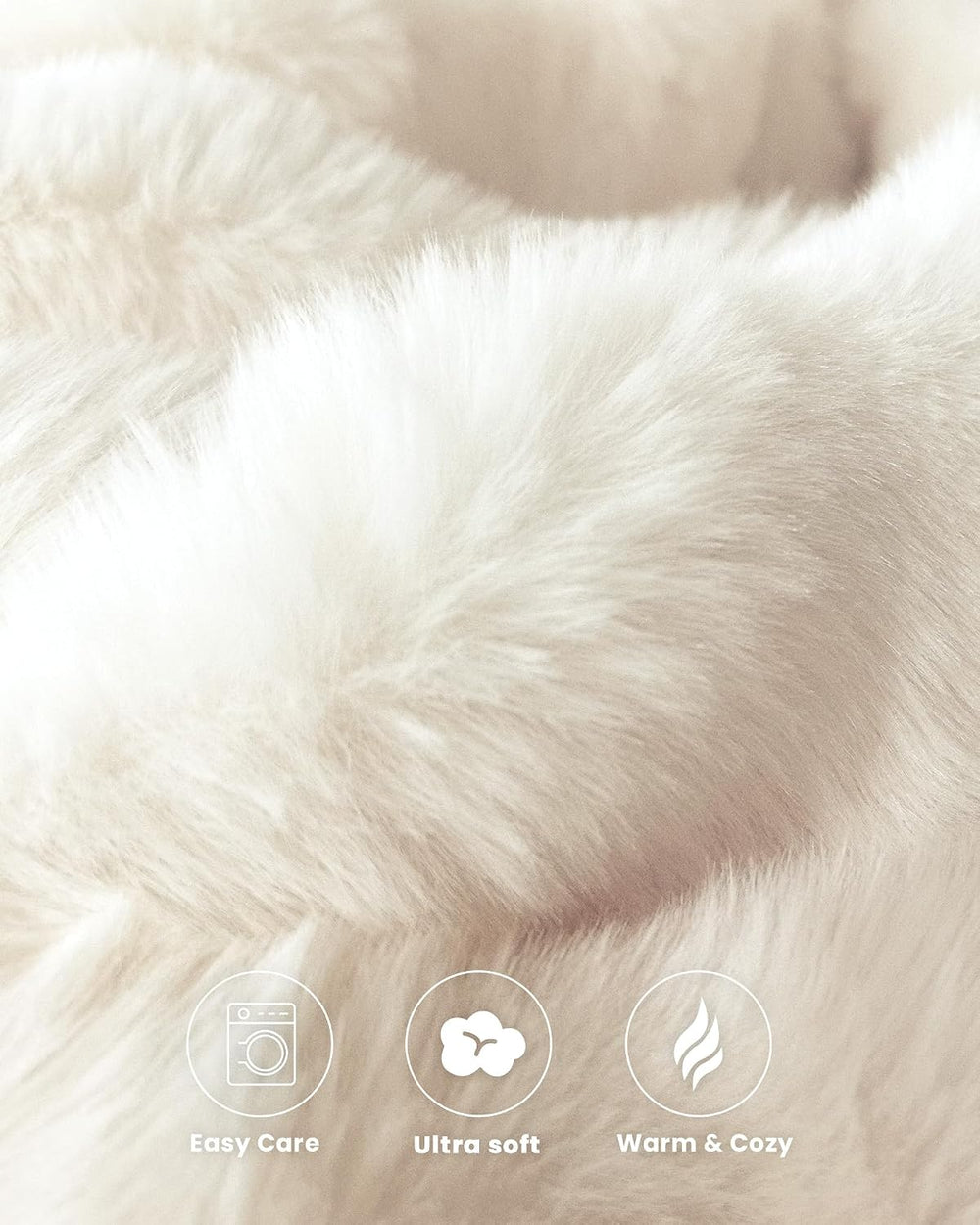 Ultra Soft Cozy Faux Fur Throw Blanket, Fuzzy Plush Thick Bubble Blanket, Lux...