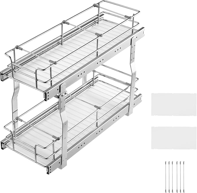 VEVOR Pull Out Cabinet Organizer, 8.5" W x 21" D x15.2 HHeavy Duty Slide Out - Image 9