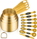 GuDoQi Gold Magnetic Measuring Spoons and Cups Set of 12, 8 Dual Sided Magnetic by GuDoQi