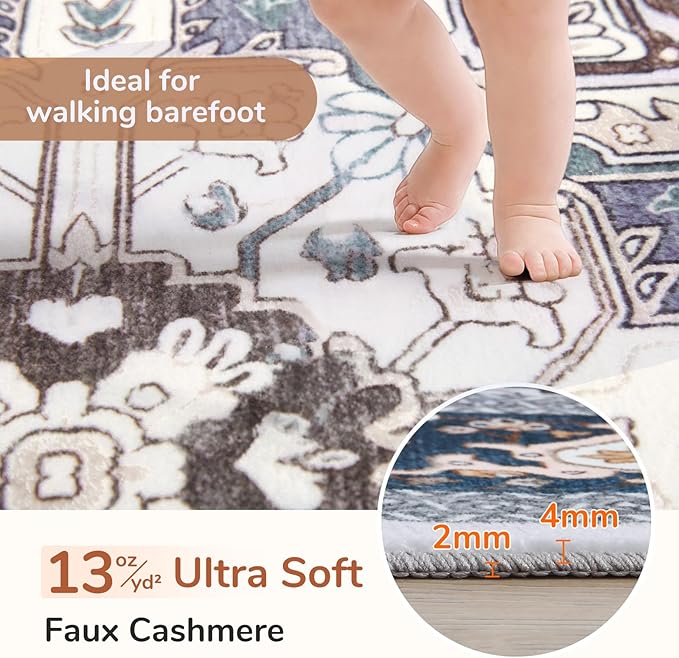 OPPODREAM Soft Round Rug 6ft, Washable Circle Rug 6ft - Image 2