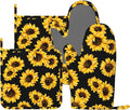 Pretty Sunflower Stylish Oven Mitts and Pot Holders Sets of 4, Heat Resistant by Echoserein