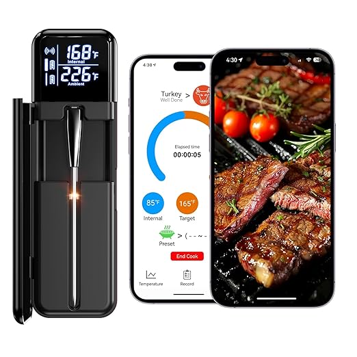 Smart Wireless Meat Thermometer, Digital Cooking Thermometer by SMNQIUA
