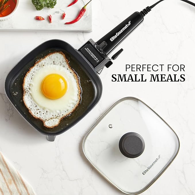 Elite Gourmet EFS059 Personal Electric Skillet, 7” Compact Portable Cooker - Image 6