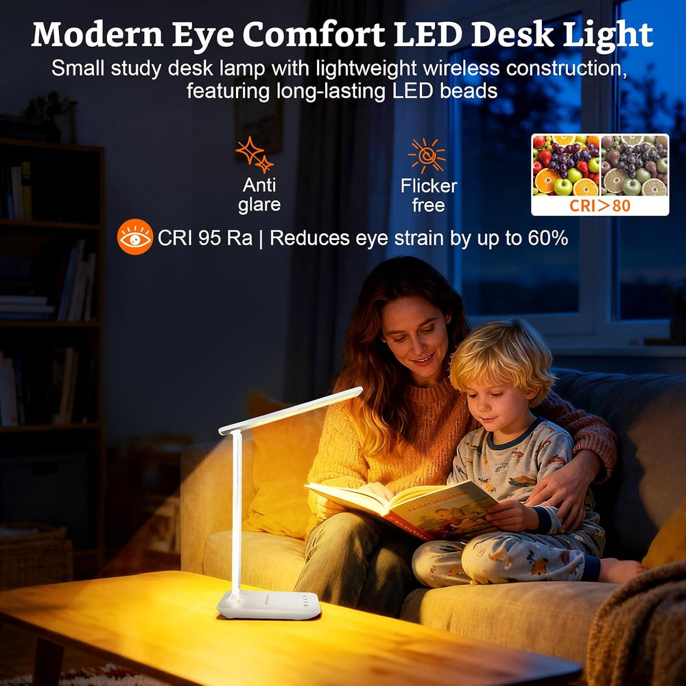 LED Portable Bright Rechargeable Desk Lamp, 4000mah Dimmable Touch Battery Op...