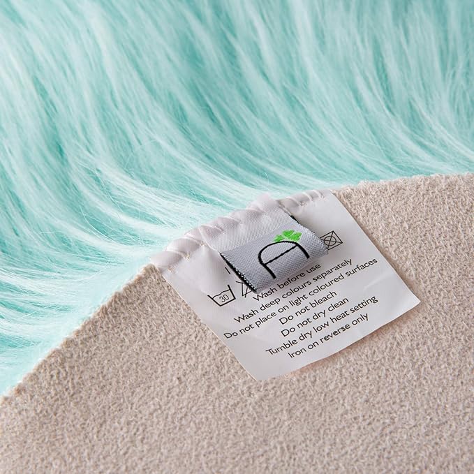 Ashler faux fur rug, Fluffy Shaggy Area Rug Ultra Soft 3 x 3 Feet Round Fur Rug - Image 8