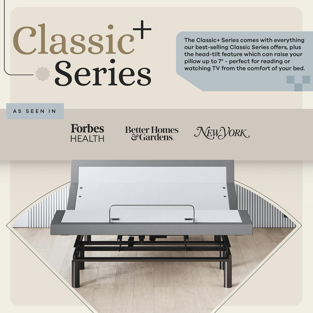 Sven & Son Harmony Adjustable Bed Base, Head and Foot Lift, Massage, Unde...