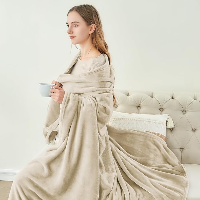 BEDELITE Fleece Blanket Linen Throw Blankets - Image 4
