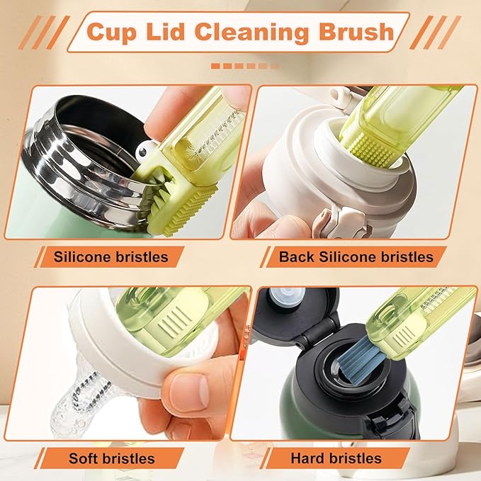 3 in 1 Cup Lid Cleaning Brush Set 6 Pcs, Gap Cleaner Brushs - Image 4