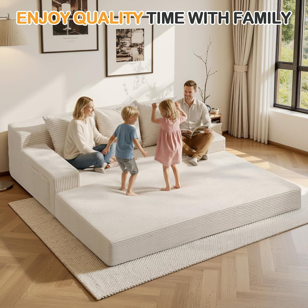Erament Convertible Futon Sofa Bed Couch, 78'' Corduroy Folding Sofas...