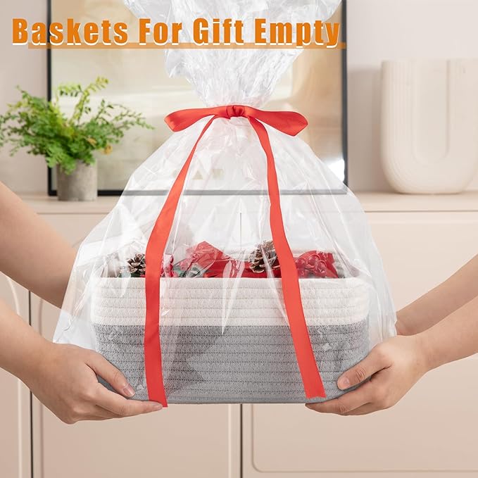 OIAHOMY 4 Pack Storage Baskets for Organizing, Small Bins for Shelves, Cute - Image 5