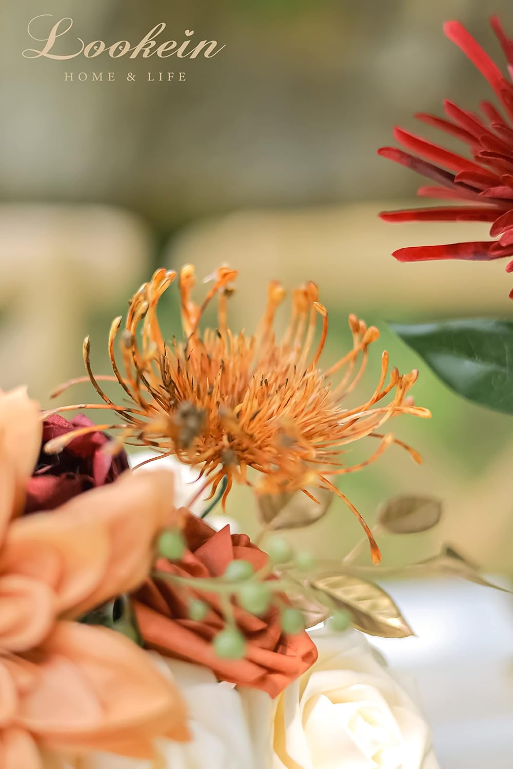 Lookein Artificial Flowers for DIY Wedding Decoration Bridal Bouquet Table Ce...