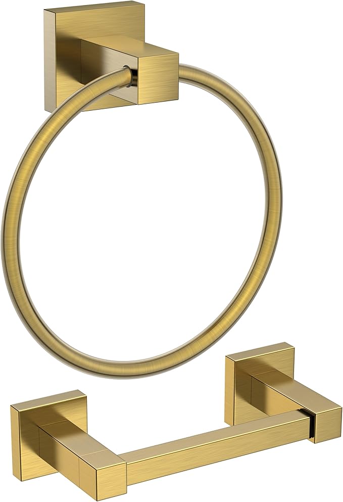 FORIOUS Toilet Paper Holder Wall Mount and Hand Towel Ring Set, SUS 304 by FORIOUS