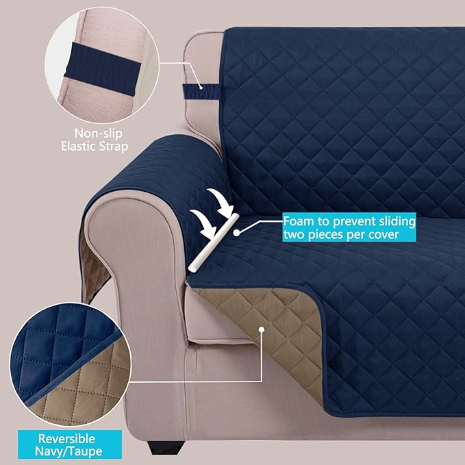 U-NICE HOME Recliner Chair Covers Reversible Chair Cover Pet Covers - Image 3