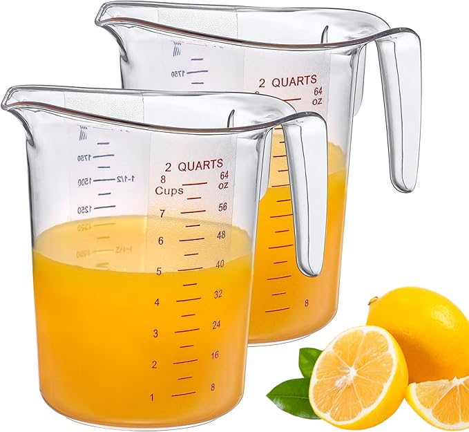 Amazing Abby - Melissa - 64-Ounce Plastic Measuring Pitcher, 8-Cup Food-Grade by AmazingAbby