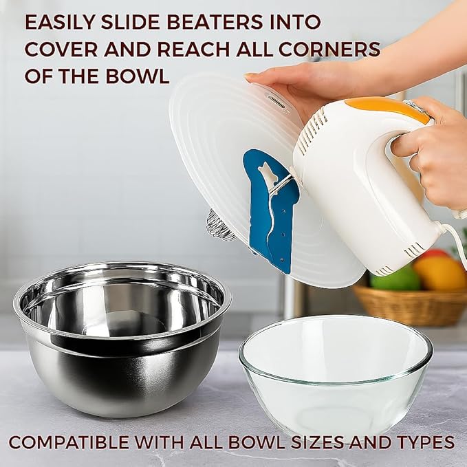 12 Inch Mixing Bowl Splatter Guard – BPA-Free Anti-Splash Screen - Image 4