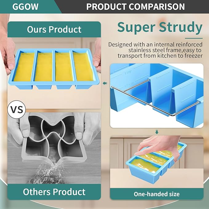 Silicone Freezer Tray for Sauce Cube: Silicone Freezing Tray for Broth Sauce - Image 4