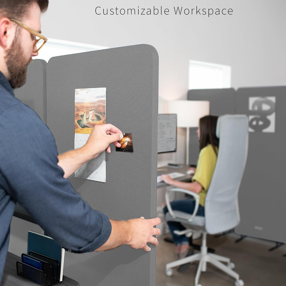 VIVO Gray Freestanding 72 x 66 in Privacy Panel, PP-3-T072G