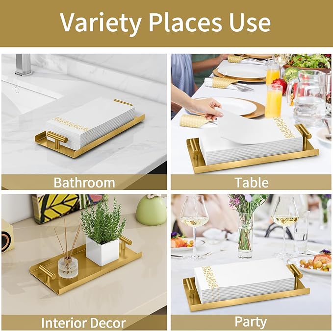 STWWO Napkin Holder for Bathroom, Guest Towel Holder Tray for Bathroom - Image 6
