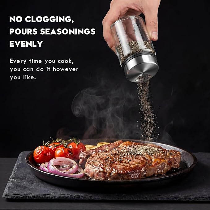 Shatterproof Glass Salt and Pepper Shakers Set Leak & Moisture Proof - Image 5