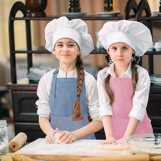 2 Pack Stripes Kids Apron, Kids Cooking Aprons - Image 7