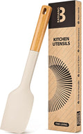 Silicone Heavy-Duty Spatula, Sturdy Bpa-Free Matte Silicone, Wooden Handle by BADIANO
