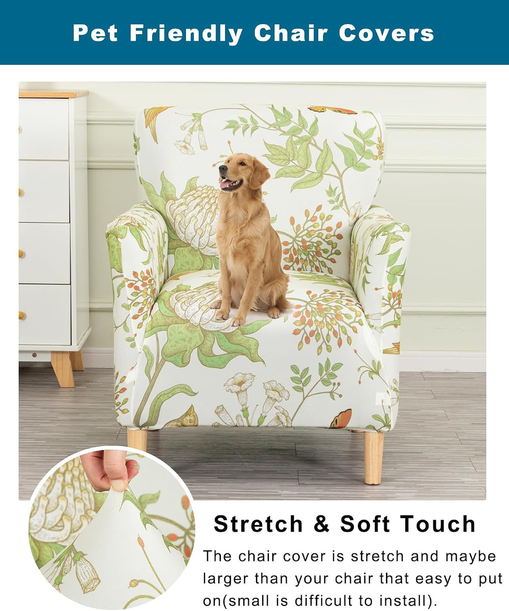 CRFATOP Stretch Accent Chair Covers for Living Room Office, with Arms,B56