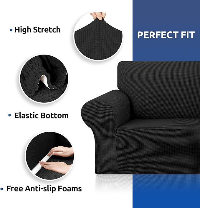 KEKUOU Stretch Single Sofa Slipcover 1 Piece Couch Sofa Cover Furniture - Image 4