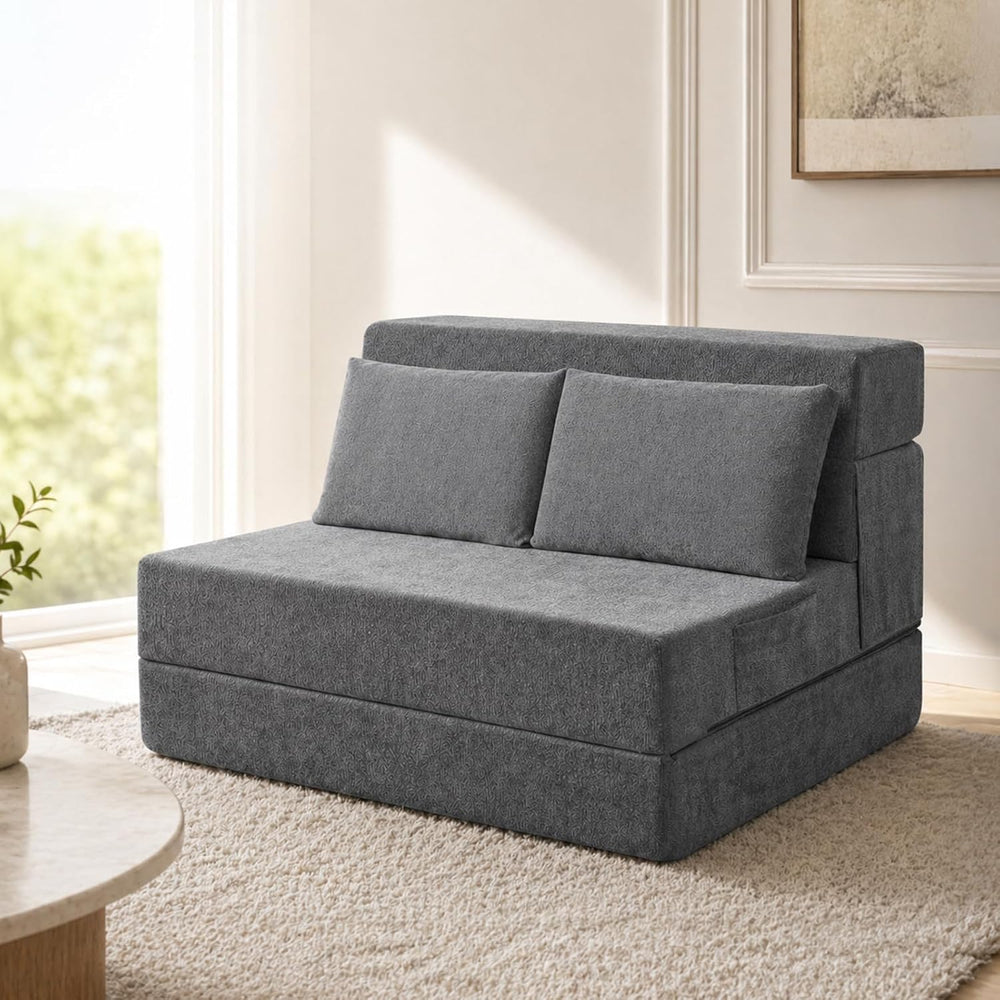 Folding Sofa Bed, Convertible Sleeper Chair Bed with Pillow