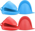 NEPAK 2 Pairs Oven Mitts Heat Resistant, Mini Silicone Oven Gloves, Pinch Grips by NEPAK