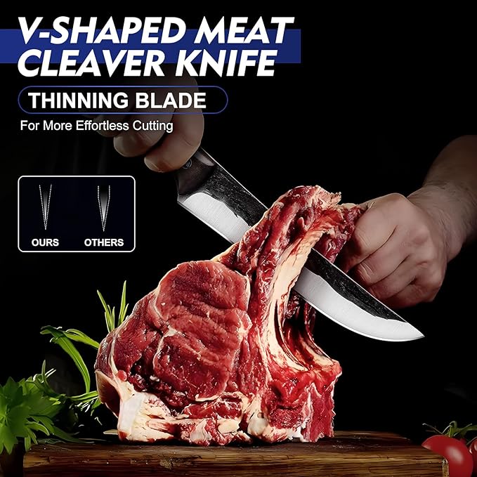Topfeel 4PCS Hand Forged Butcher Knife Set