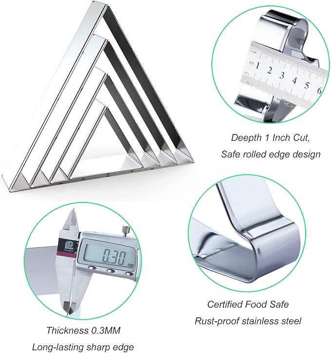 Equilateral Triangle Cookie Cutter Set Large - Image 3