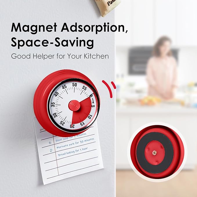Visual Timer, Teeloray 60-Minute Countdown Timer, Kitchen Timer - Image 2