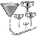 Blulu Set of 5 Stainless Steel Flexible Oil Funnels by Blulu