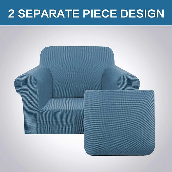 H.VERSAILTEX High Stretch Chair Cover Chair Slipcover 2 Piece Couch Shield - Image 3