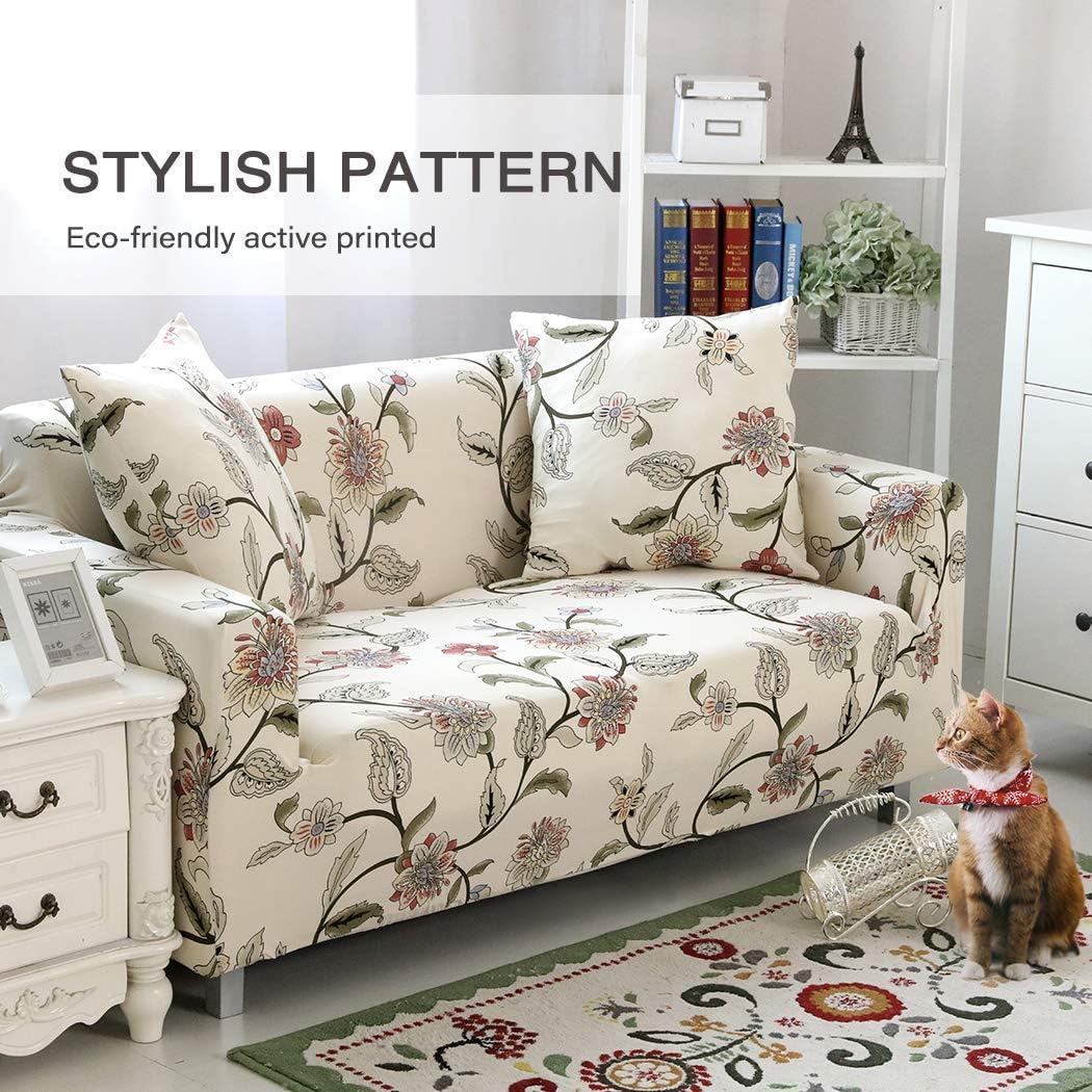 lamberia printed sofa cover stretch couch cover sofa shown in use