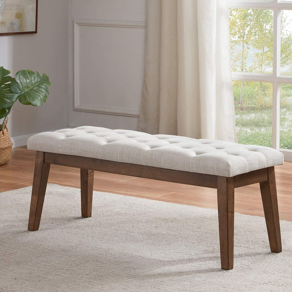 HUIMO Bedroom Bench for End of Bed, Upholstered Dining Seat for Kitchen, Butt...