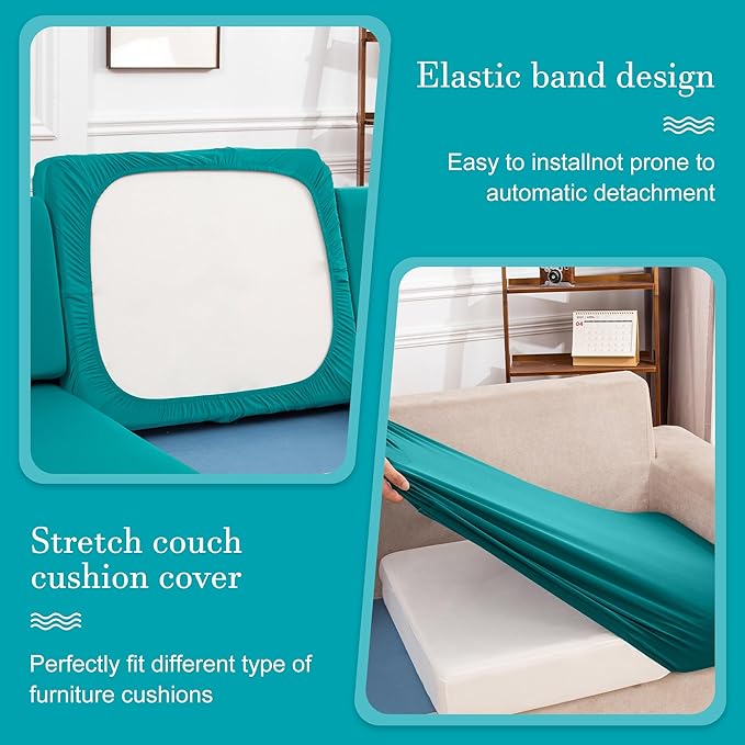 12 Pcs Stretch Patio Cushion Covers, Outdoor Couch Covers Replacement, Outdoor - Image 5